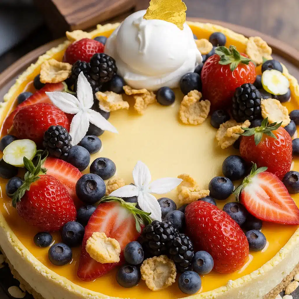 Marzipan tart cheesecake with almonds and whipped cream