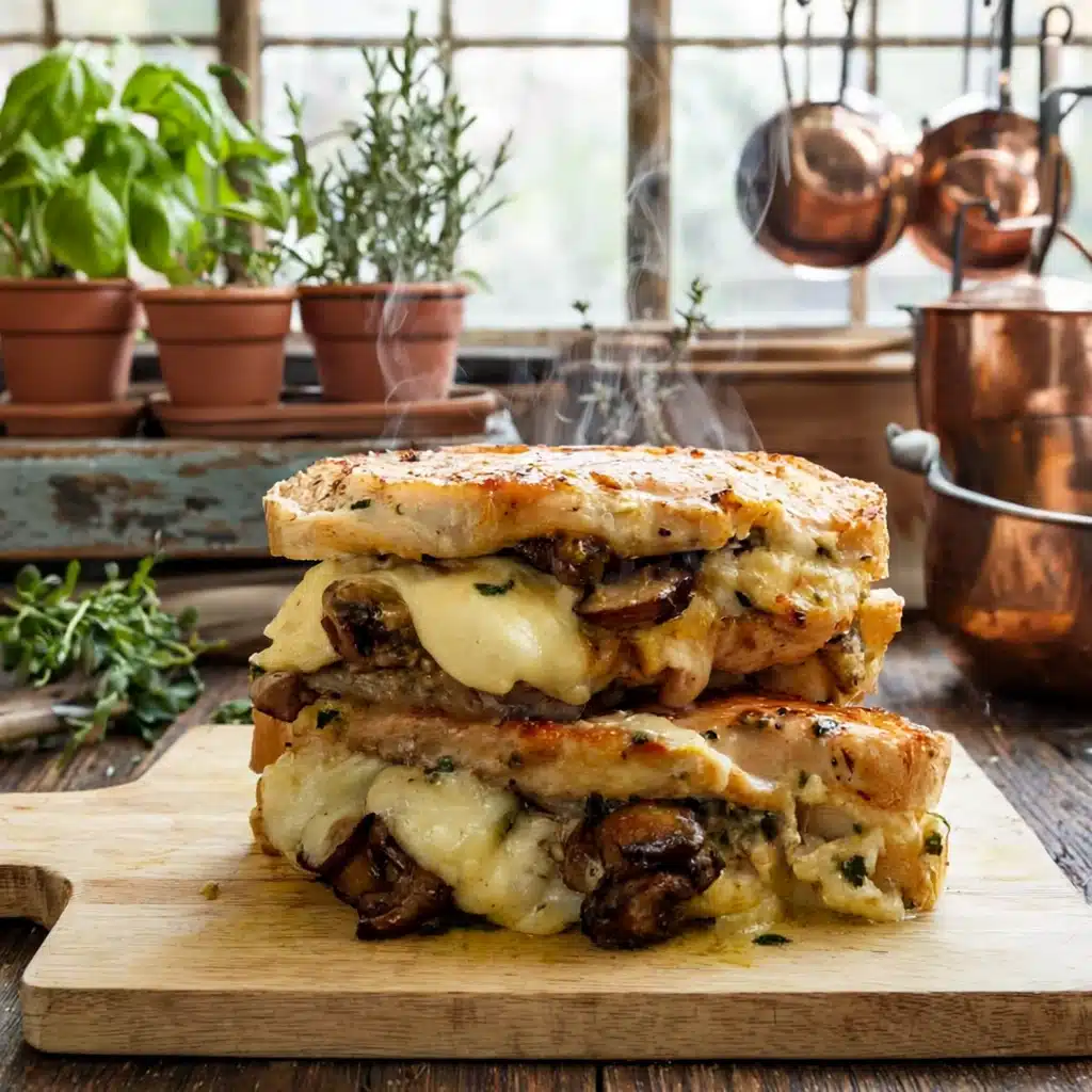 sautéed mushroom filling for stuffed chicken breast