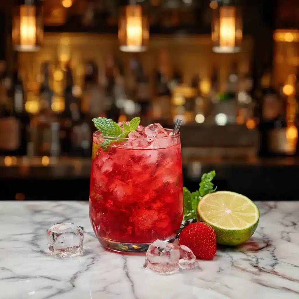batch of virgin strawberry mojitos ready to serve