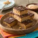 Buckeye rice krispie treats recipe with chocolate, peanut butter, and rice cereal