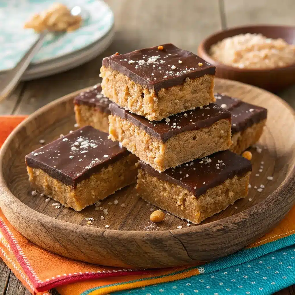 Buckeye rice krispie treats recipe with chocolate, peanut butter, and rice cereal