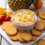 Orange Creamsicle Dip Recipe served with cookies and fresh fruit