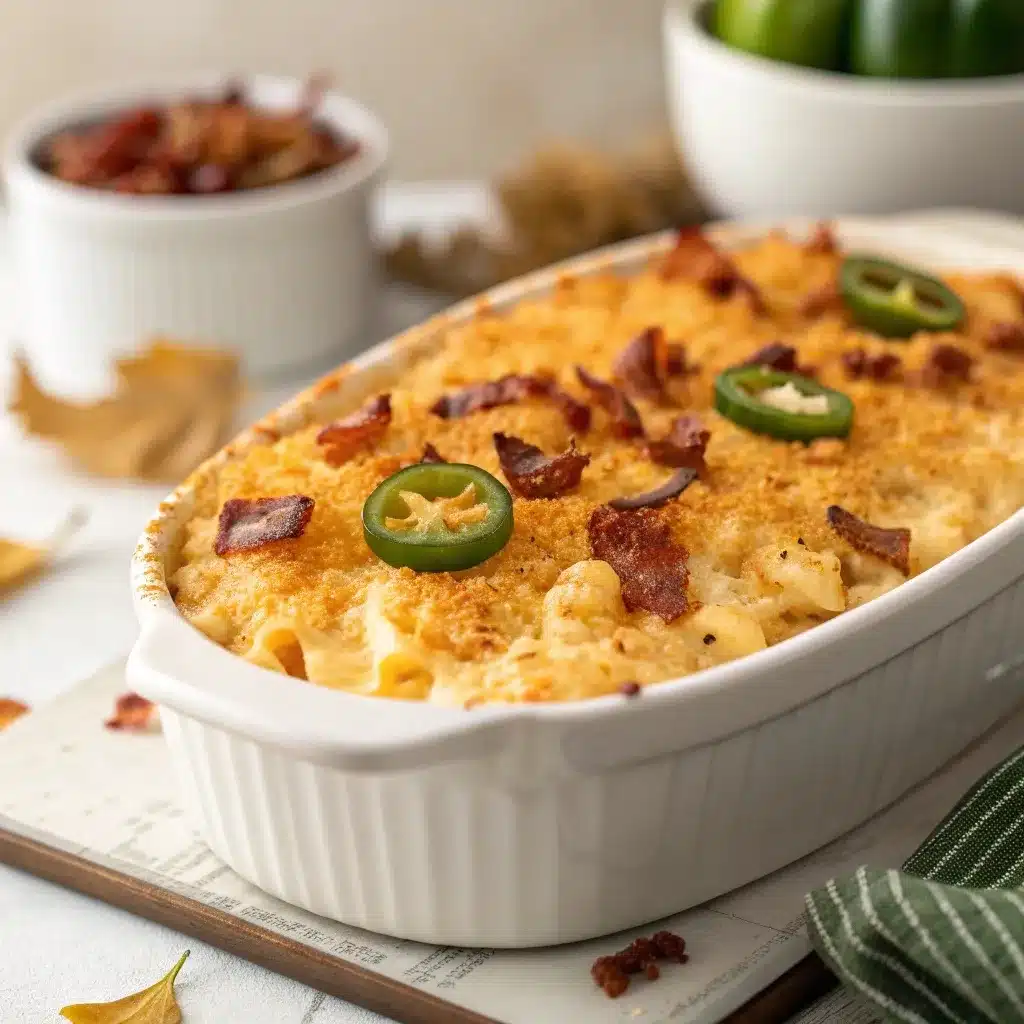 jalapeno popper mac and cheese variation dish