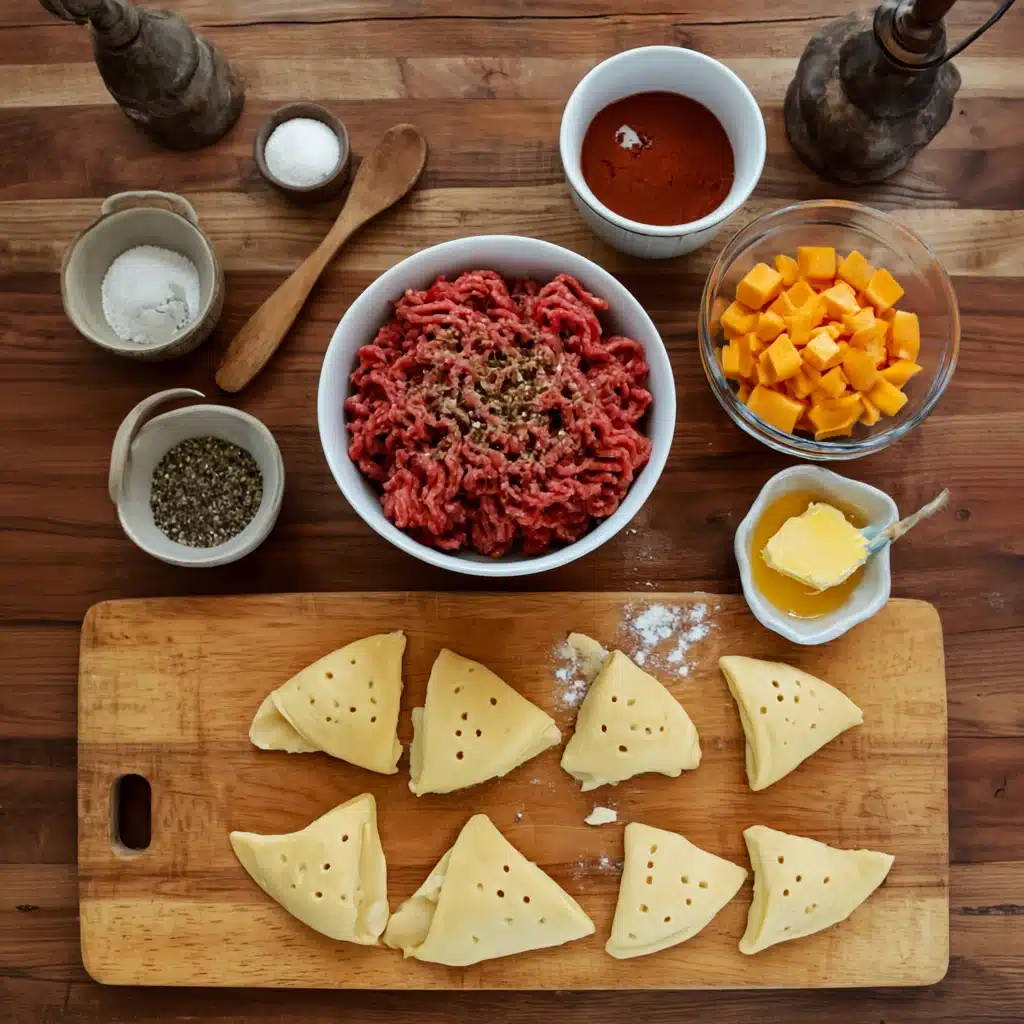 Ingredients for air fryer cheeseburger bombs