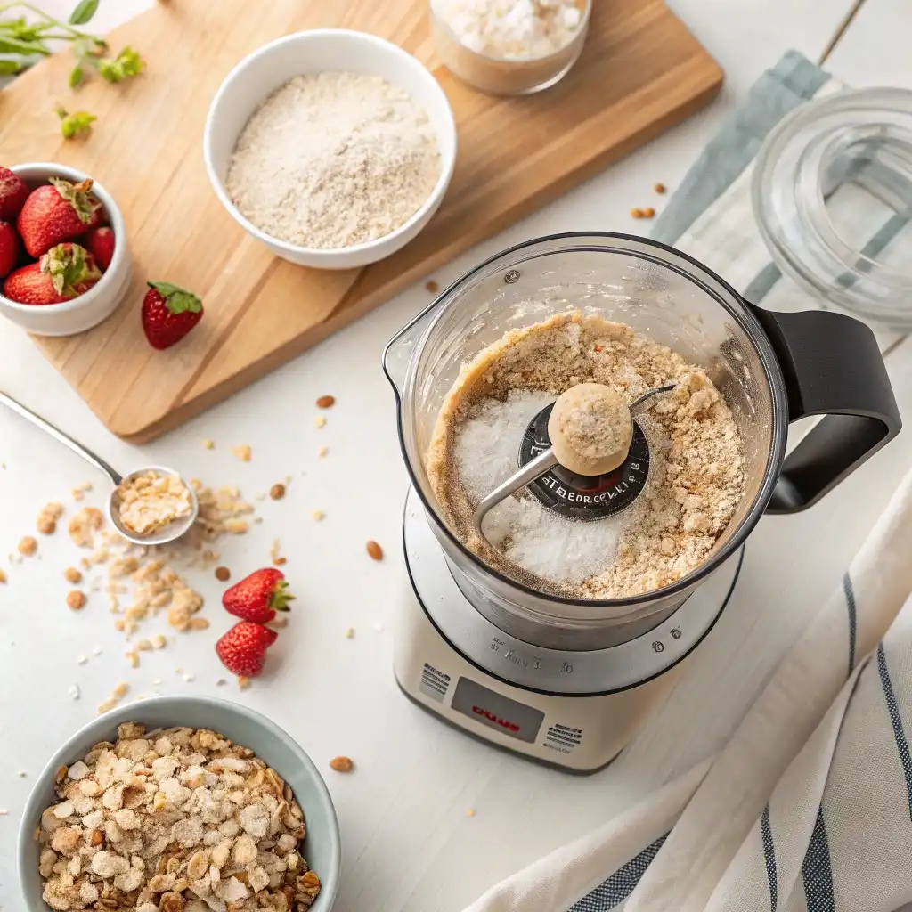 grinding oats into oat flour at home
