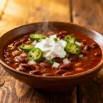 pinto bean chili recipe with toppings