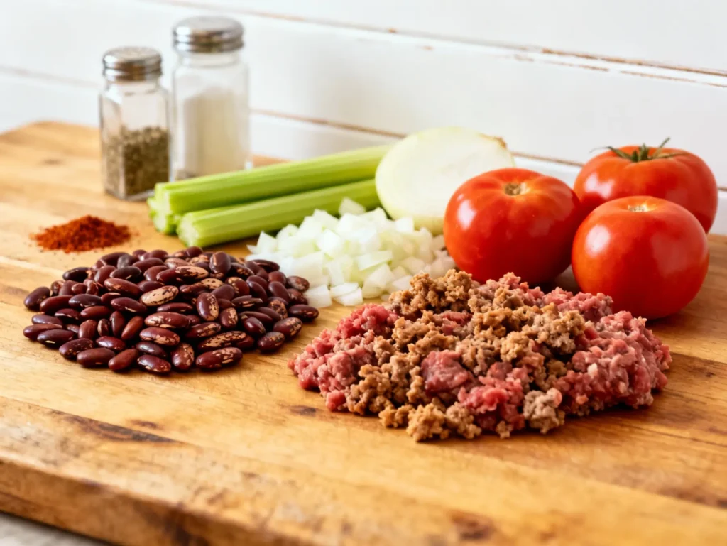 ingredients for pinto bean chili recipe