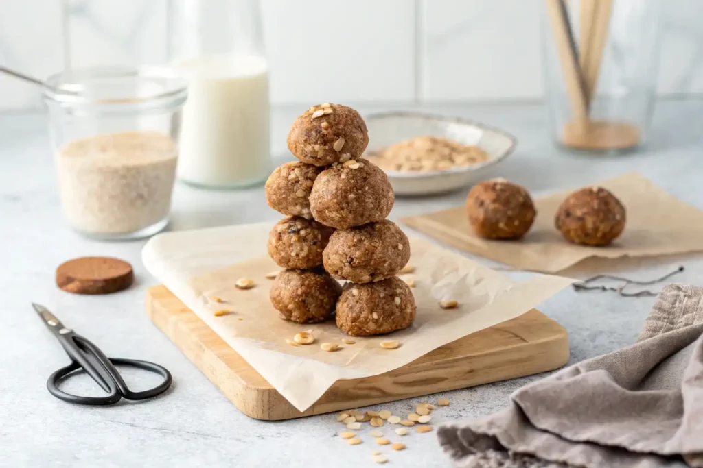 storing no bake peanut butter protein balls