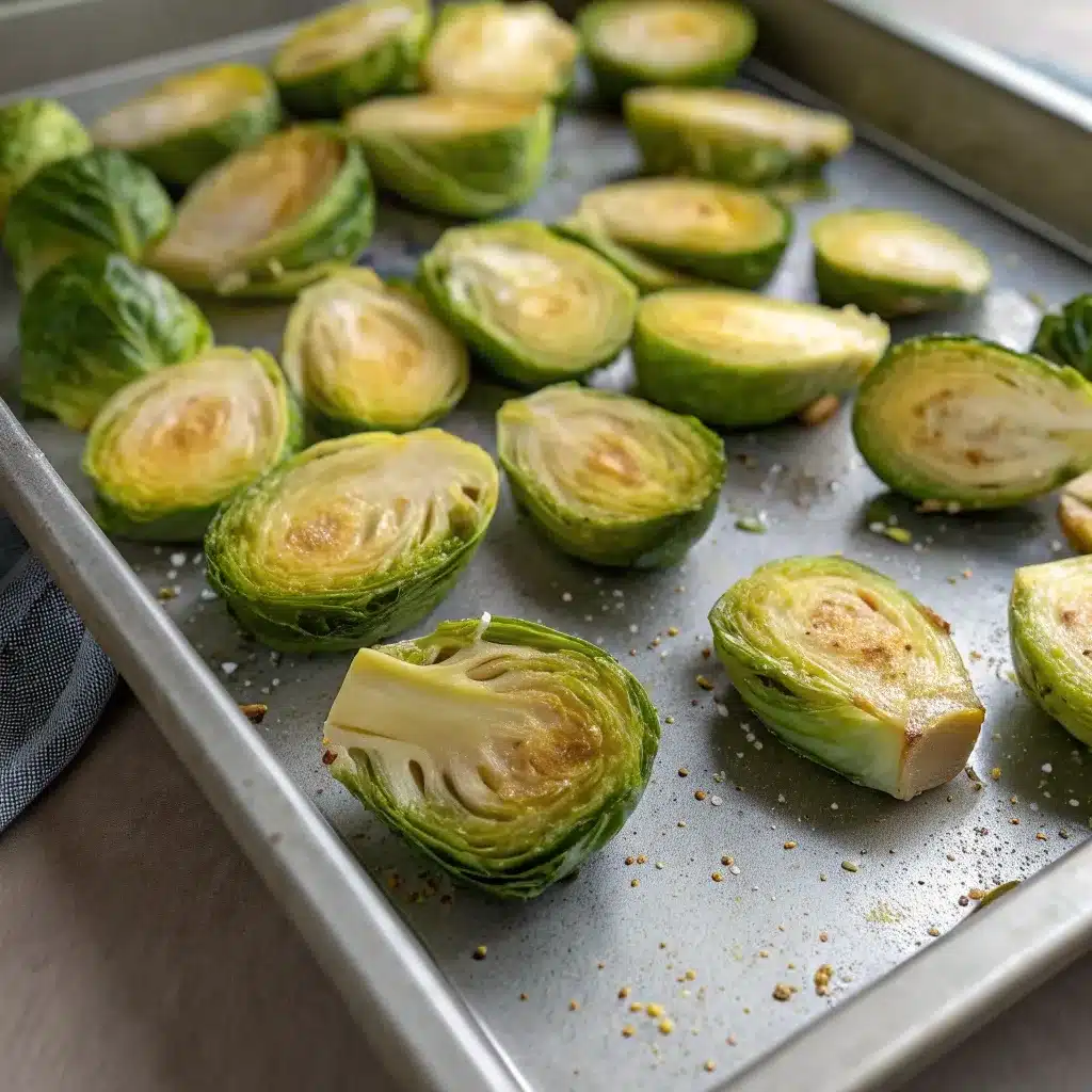 roasted brussels sprouts with cranberry and pecans