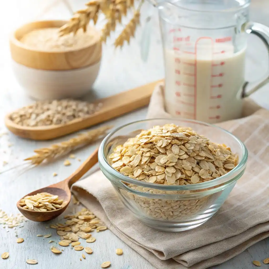 rolled oats used to make oat flour at home