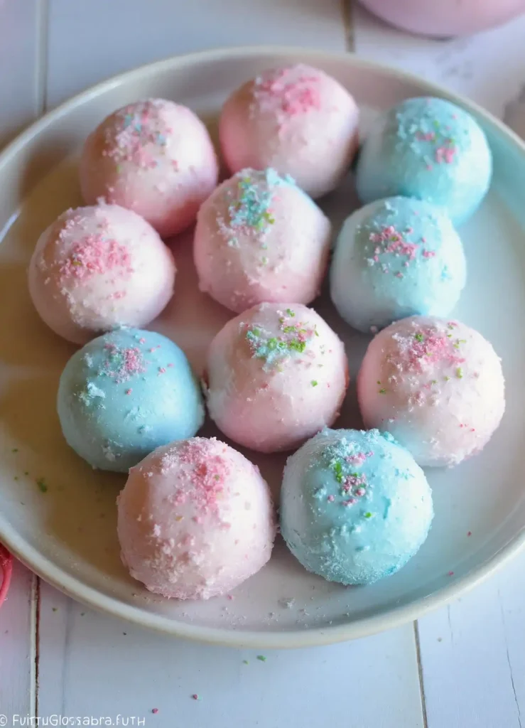 Recipe for crispy cotton candy cheesecake bombs