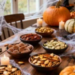 Halloween roasted pumpkin seeds in multiple flavors