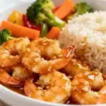 Honey garlic shrimp recipe plate