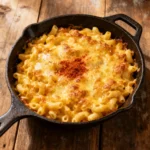 Easy Mac and Cheese Recipe in Cast Iron Skillet