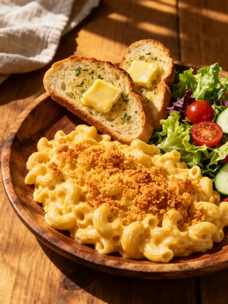 Plated Easy Mac and Cheese with Sides