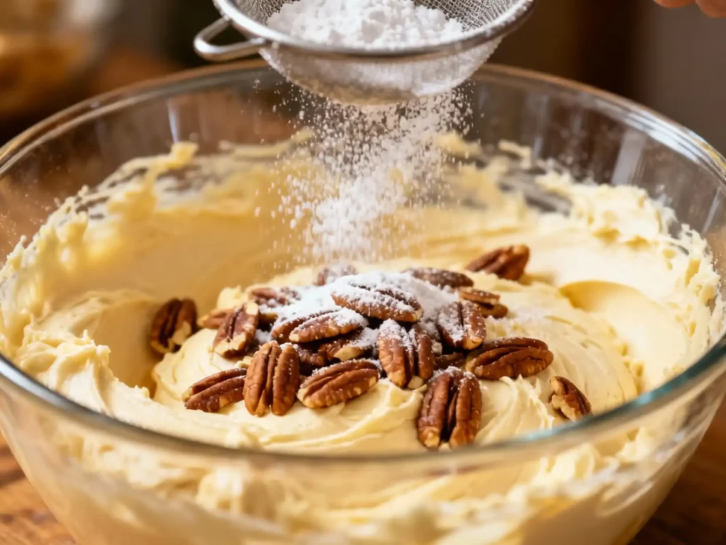 Frosting for Elvis Presley cake being whipped with pecans