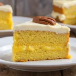 Elvis Presley cake slice with pineapple and cream cheese frosting