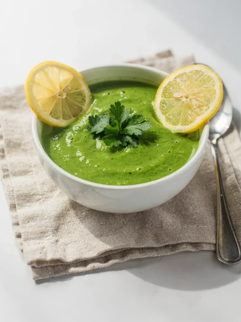 Green Detox Soup Served