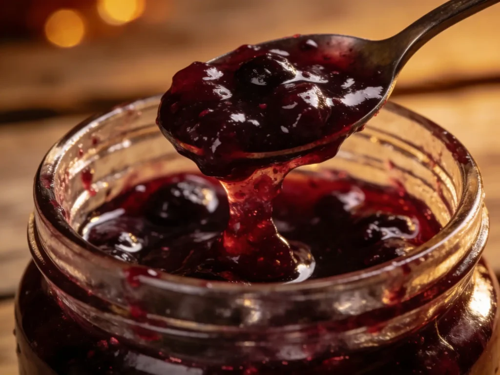 Bog Witch Berries dark berry jam in jar