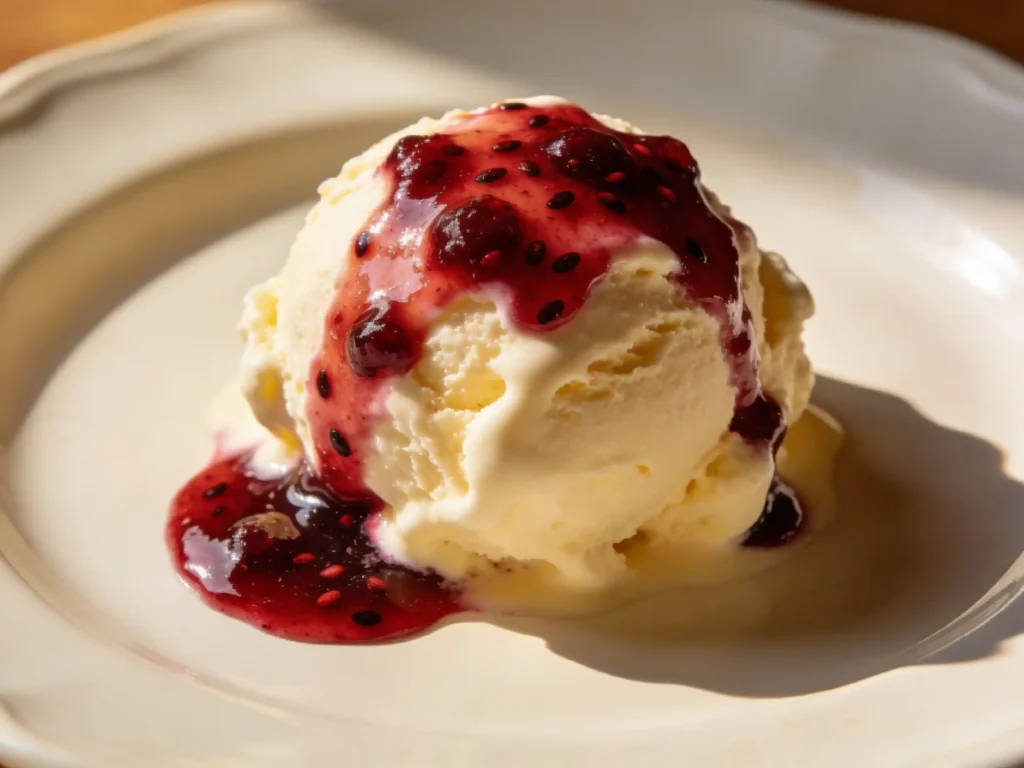 Bog Witch Berries served over ice cream