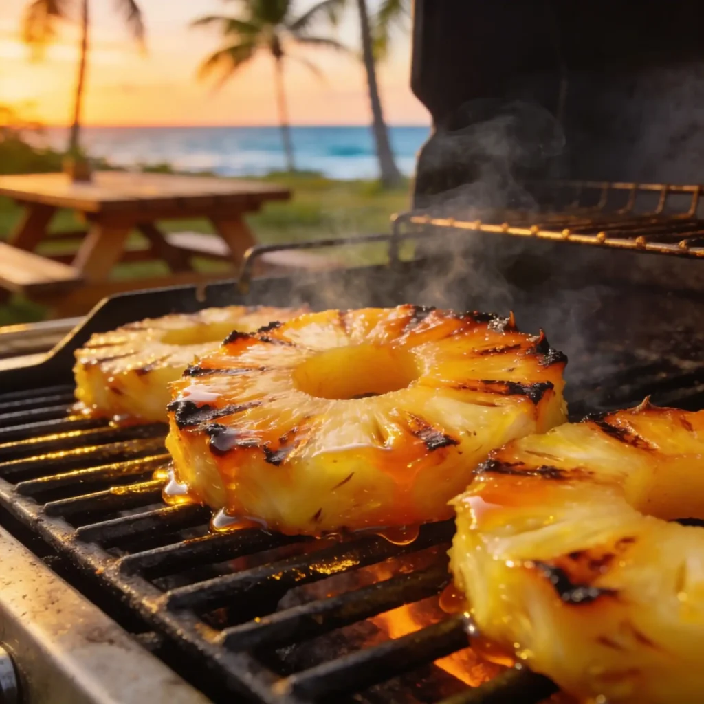 Grilled pineapple tropical side for Hawaiian plate lunch