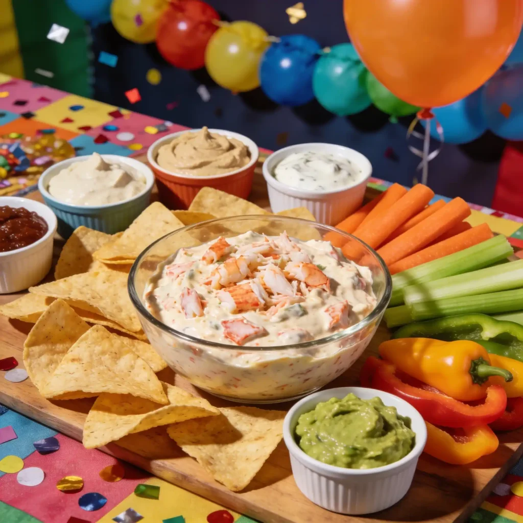 Joe's Crab Shack crab dip party platter