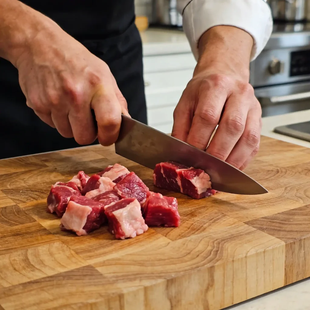 preparing meat for pickled possum poppers