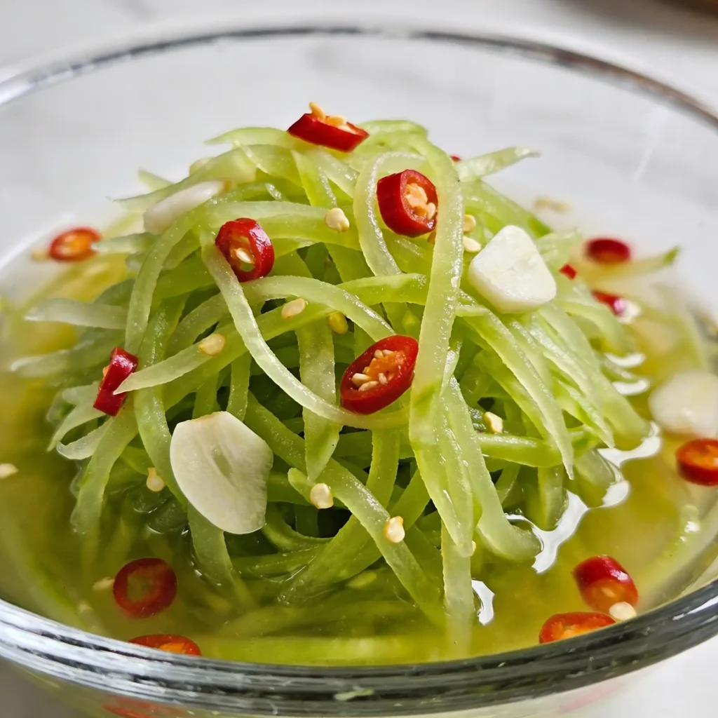 mixing quick pickled Hawaiian papaya