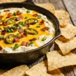 roasted jalapeño cowboy cream cheese dip in skillet