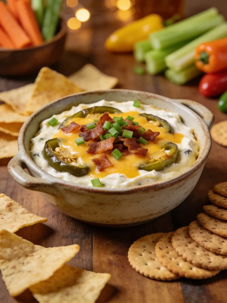 serving roasted jalapeño cowboy cream cheese dip