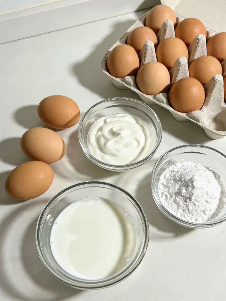 soufflé yogurt cake ingredients eggs yogurt cornstarch