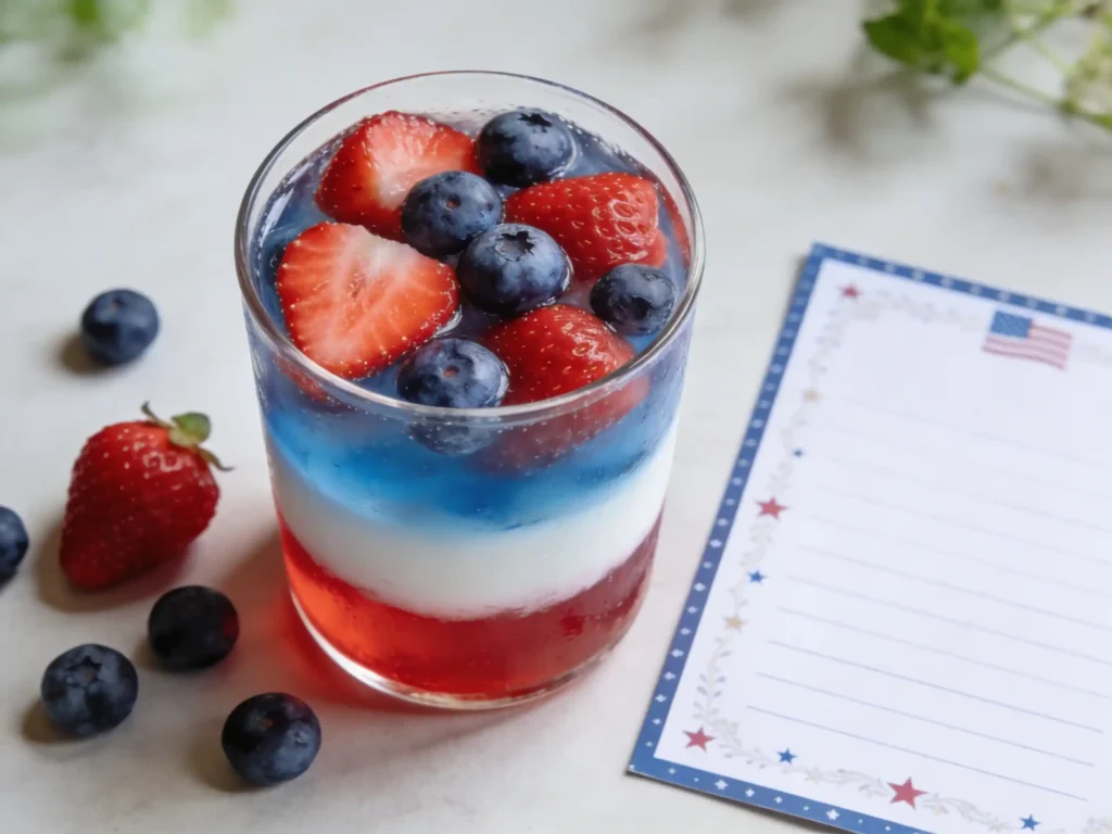 layered 4th of July Mocktail