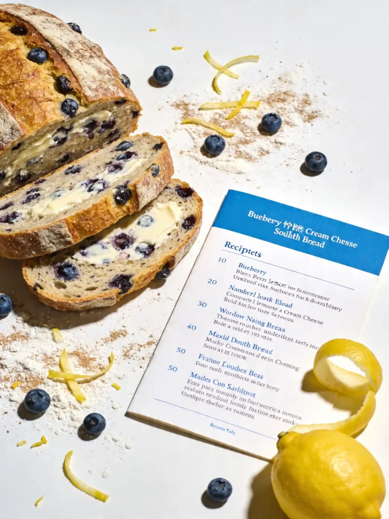 Blueberry Lemon Cream Cheese Sourdough Bread